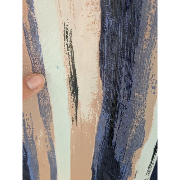 Modcloth Midi Skirt Women Size 2X Watercolor Striped Flowy Artsy Festival Office - Picture 4 of 13